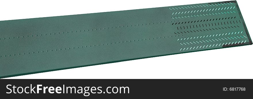 Professional green textured diving board with clipping path. Professional green textured diving board with clipping path