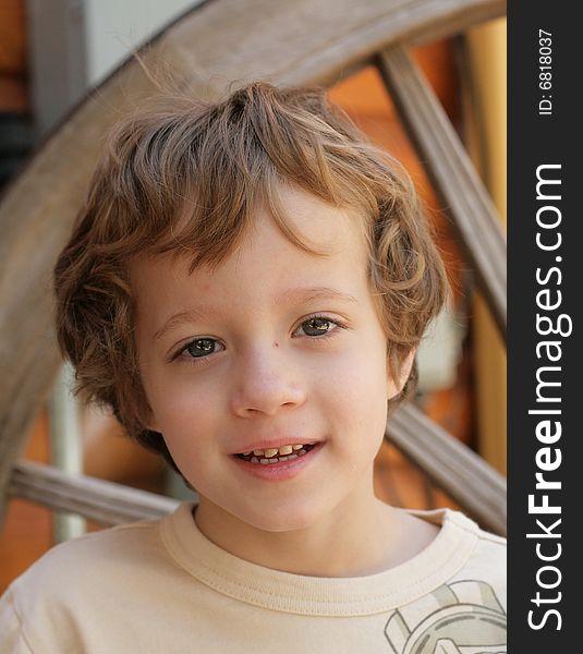 Close up portrait of a four year old boy. Close up portrait of a four year old boy