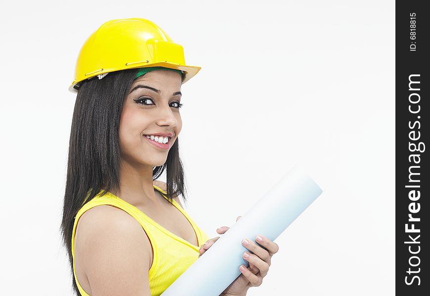 Woman construction worker