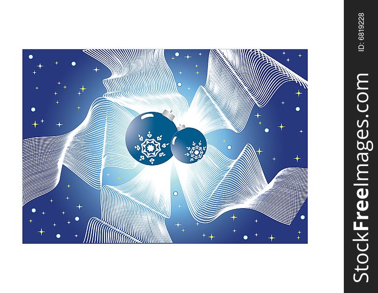 The vector illustration contains the image of christmas balls. The vector illustration contains the image of christmas balls