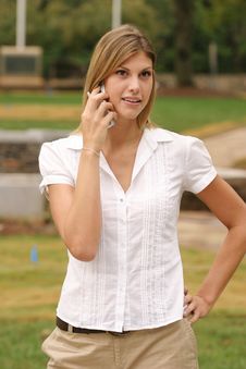 Young Woman Using Cell Phone Stock Photos Young Woman Using Cell Phone Stock Photos
