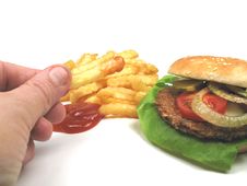 Eating Fastfood Stock Photography Eating Fastfood Stock Photography
