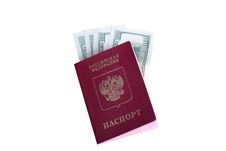 The Passport And Dollars Royalty Free Stock Image The Passport And Dollars Royalty Free Stock Image