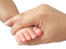 Foot In Hand Royalty Free Stock Images Foot In Hand Royalty Free Stock Images