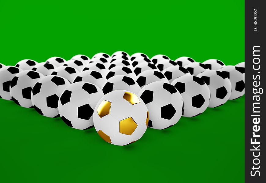 3D Football Balls