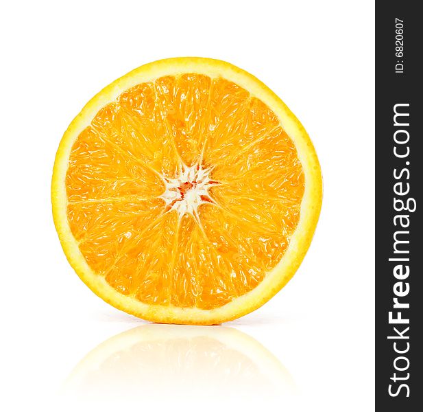 Citrus orange fruit isolated on white with clipping path included