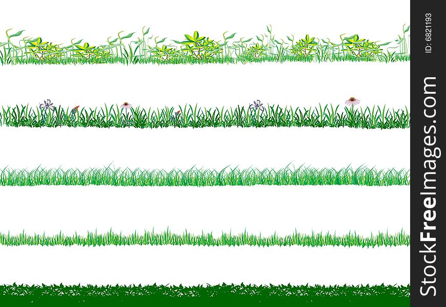 Grass elemnts for design - illustrations