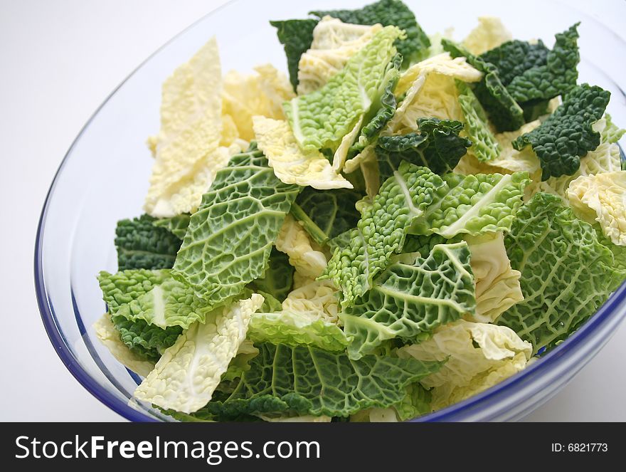 Some fresh green cabbage ready for cocking. Some fresh green cabbage ready for cocking