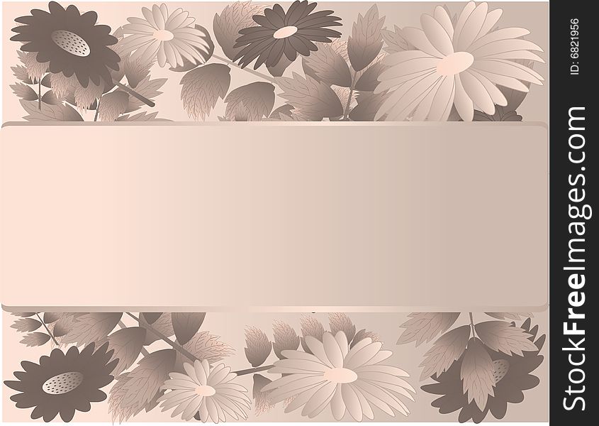 The vector illustration contains the image of flower frame. The vector illustration contains the image of flower frame