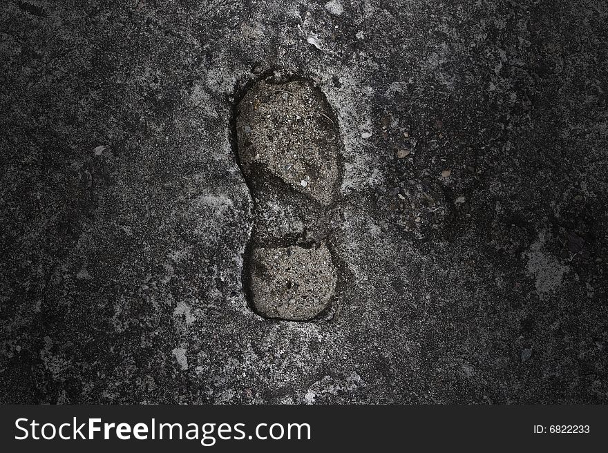 Picture of footprint, abstract background