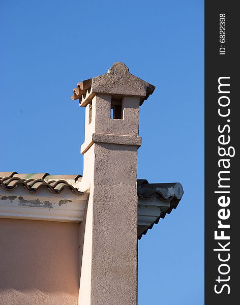 Chimneys on top of house - Porto Cervo - Sardinia - Italy. Chimneys on top of house - Porto Cervo - Sardinia - Italy