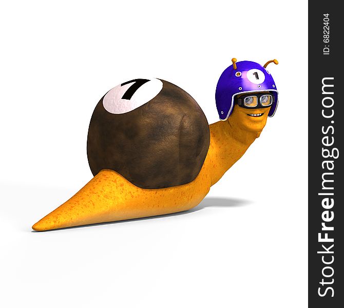 Cartoon Racing Snail