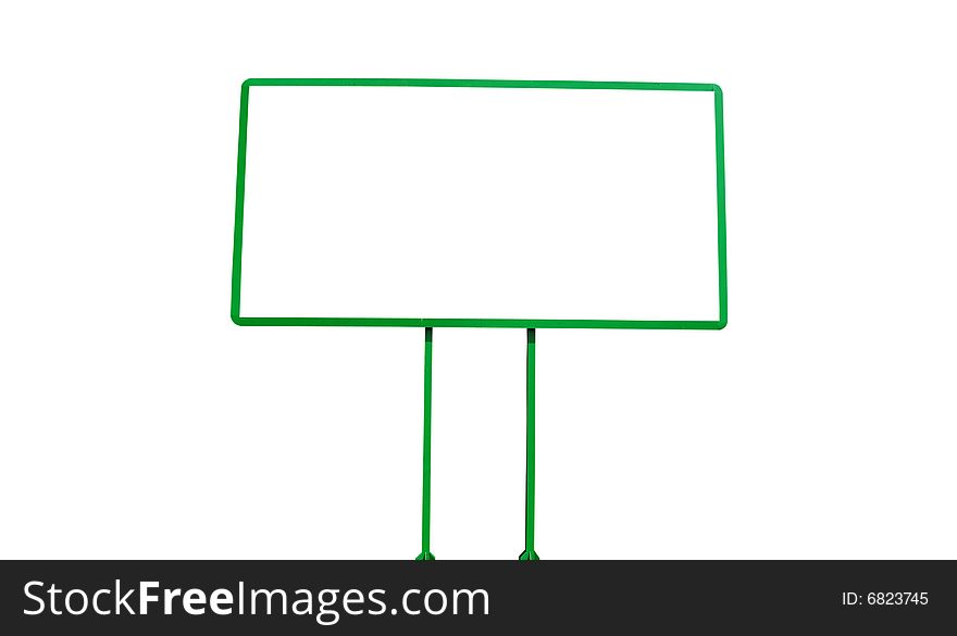 Advertising billboard on white background