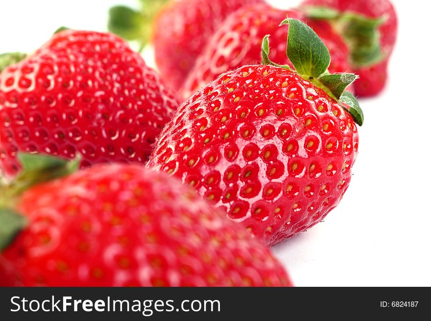 Strawberries On White Background