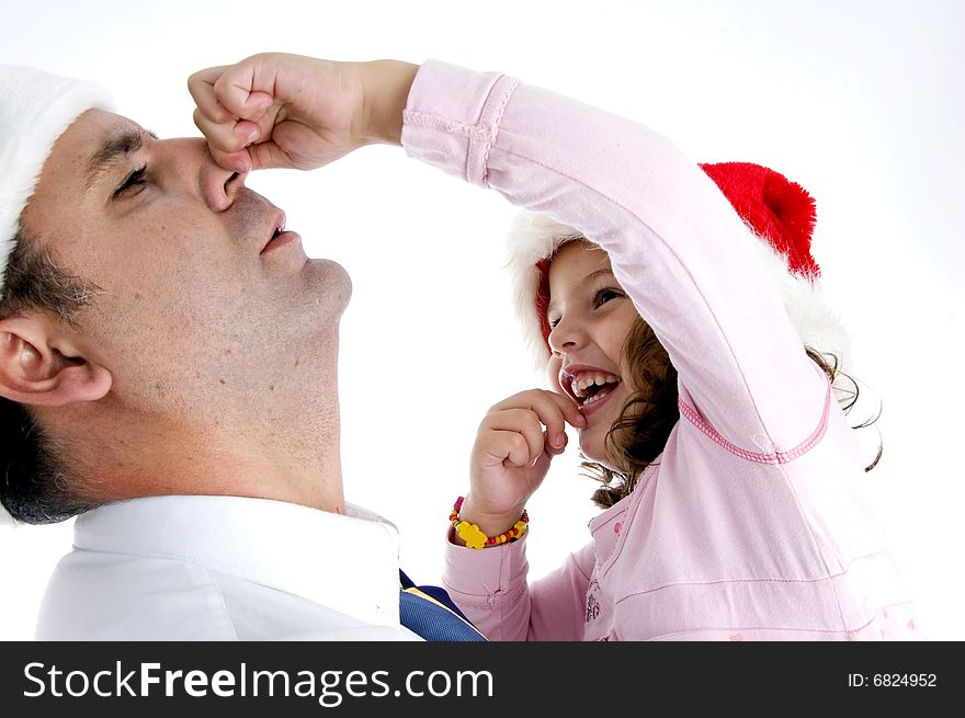 Girl Holding Her Father S Nose