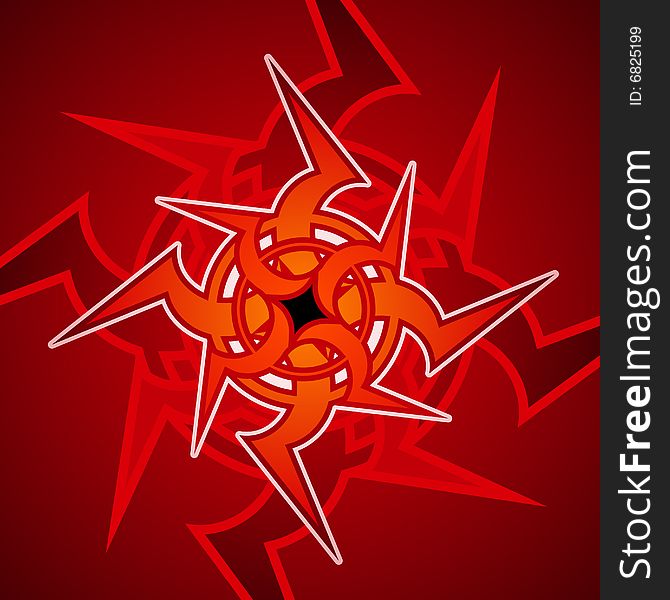 Vector illustration of celtic  ornament abstract pattern on the red background. Vector illustration of celtic  ornament abstract pattern on the red background