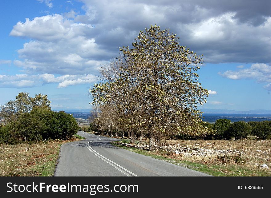 Greek landscape close to Olympus