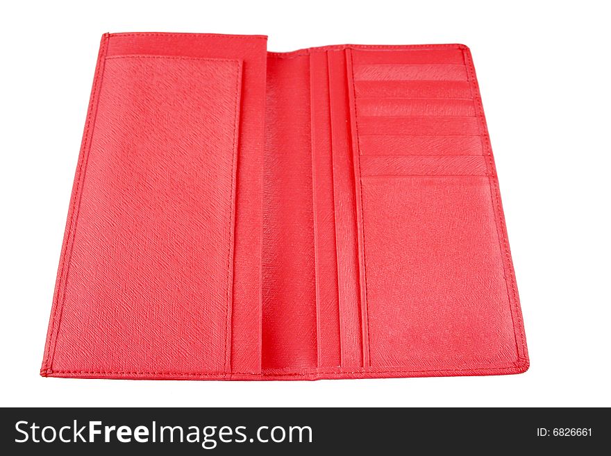 Red Empty Purse isolated from white background