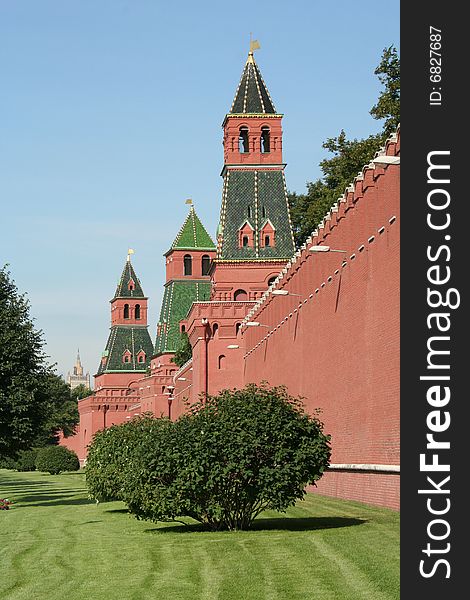 Kremlin Wall (facing Moscow River), Moscow, Russia