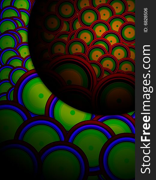 An abstract background made out of colour circles. An abstract background made out of colour circles.