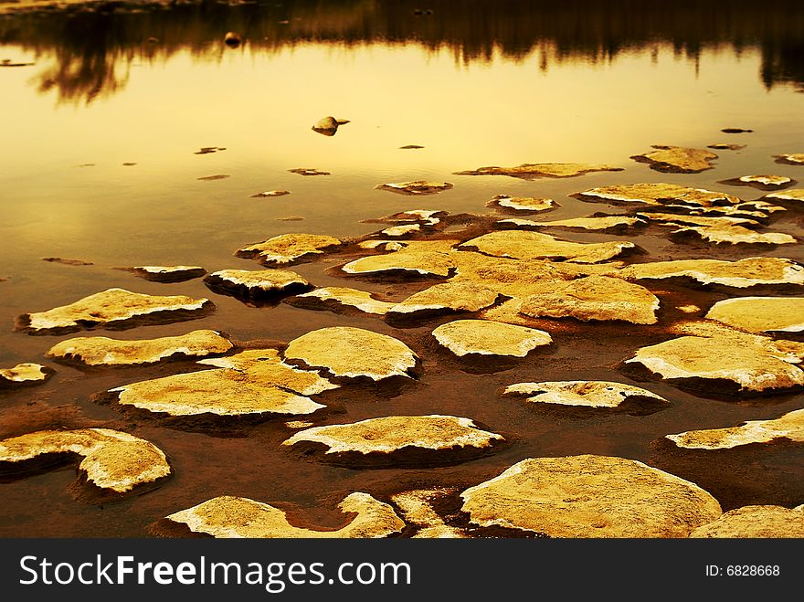 Stones in a river