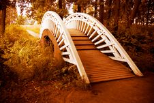 Bridge To Autumn Royalty Free Stock Image Bridge To Autumn Royalty Free Stock Image