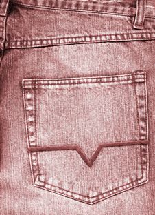 Close-up Of Old Grey Jeans Pocket Stock Images