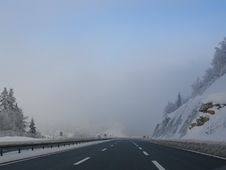 Winter Driving Conditions Royalty Free Stock Image Winter Driving Conditions Royalty Free Stock Image