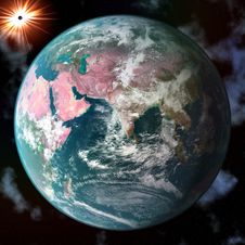 Earth Blue Planet In Space Stock Photography Earth Blue Planet In Space Stock Photography