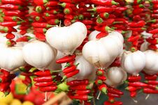 Market, Chilly & Garlic Spices Stock Photo Market, Chilly & Garlic Spices Stock Photo