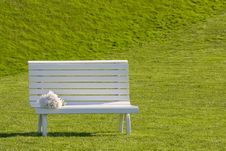White Bench Royalty Free Stock Photo White Bench Royalty Free Stock Photo