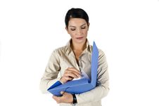 Business Woman With Papers Stock Photography