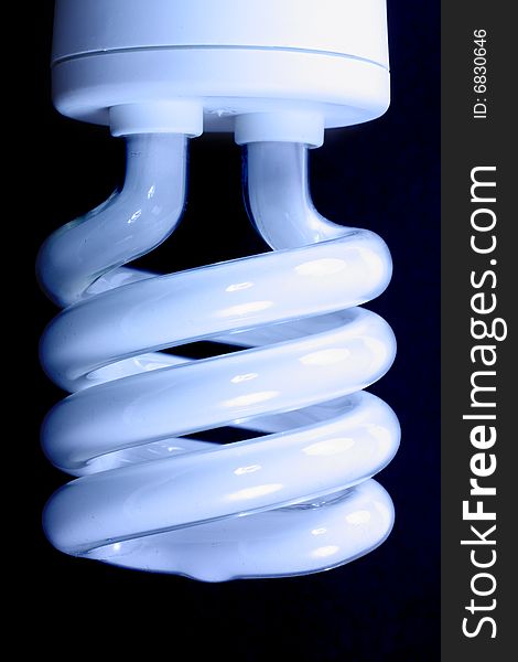 Compact fluorescent efficient power saving light bulb