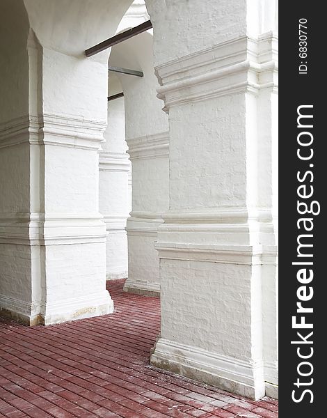 White columns of ancient architecture