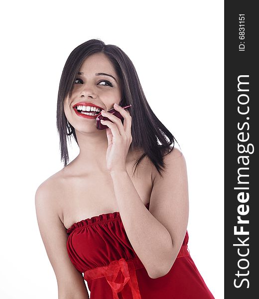 Asian female on the phone