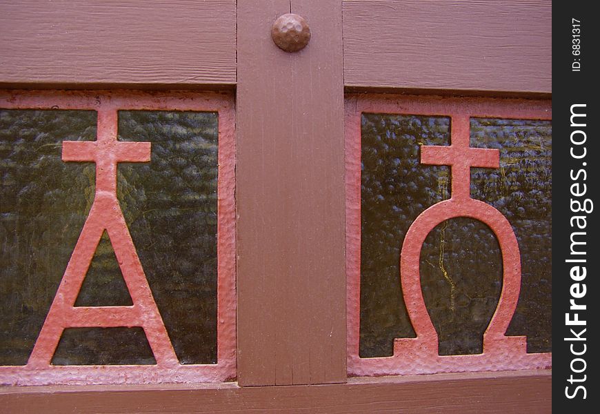 Symbols on the church door *RAW format available