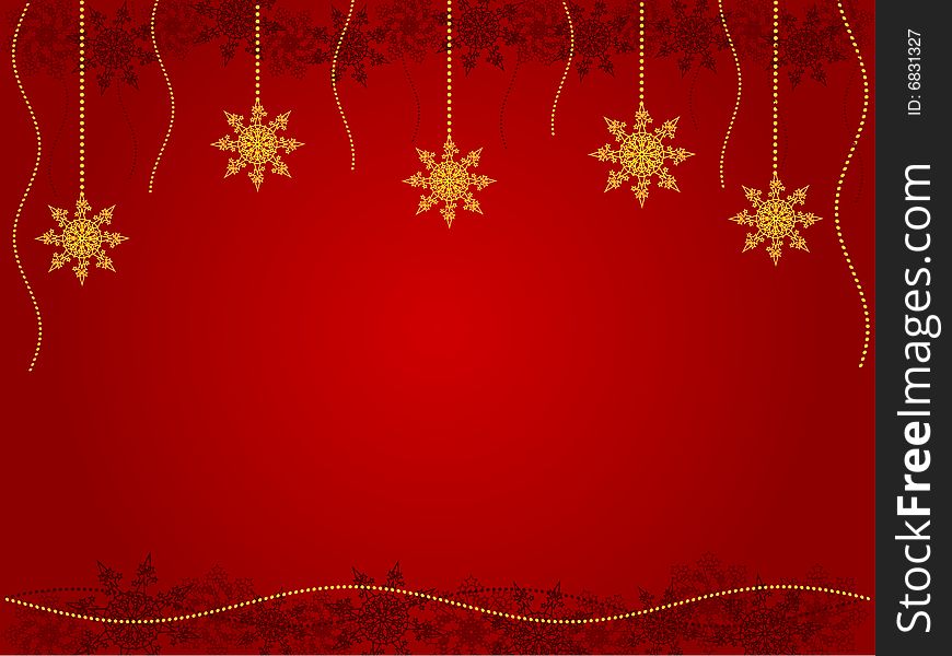 Christmas background. Red background with  frame from snowflakes. Christmas background. Red background with  frame from snowflakes.