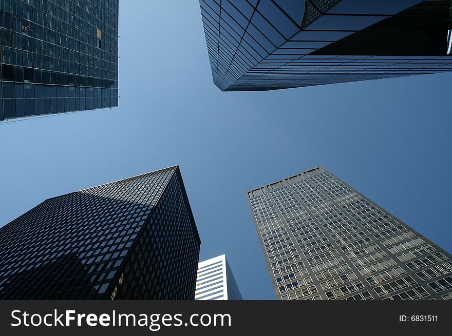 Manhattan skyscrapers in New York. Manhattan skyscrapers in New York