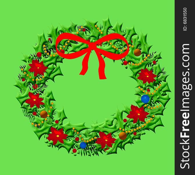 Christmas Wreath Illustration