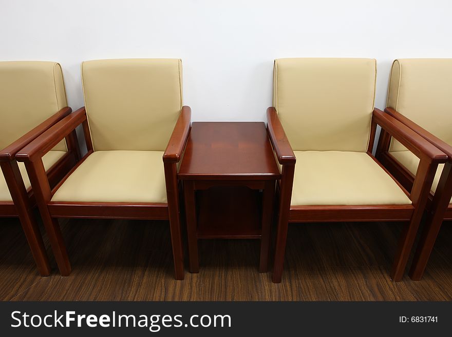 The chairs and table in the meeting room from above. The chairs and table in the meeting room from above