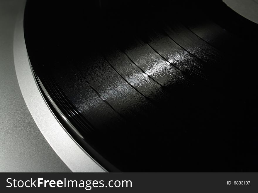A Shiny Vinyl Record Plate