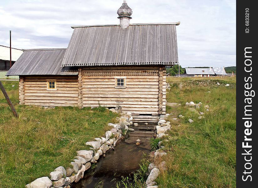 Water-mill near a stream