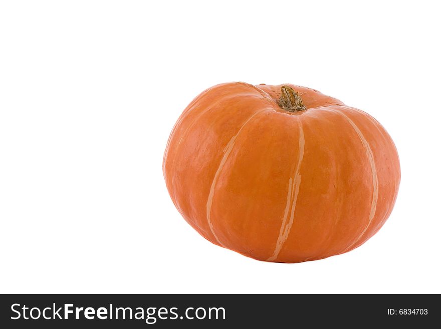 Isolated beatiful pumpkin on white. Isolated beatiful pumpkin on white