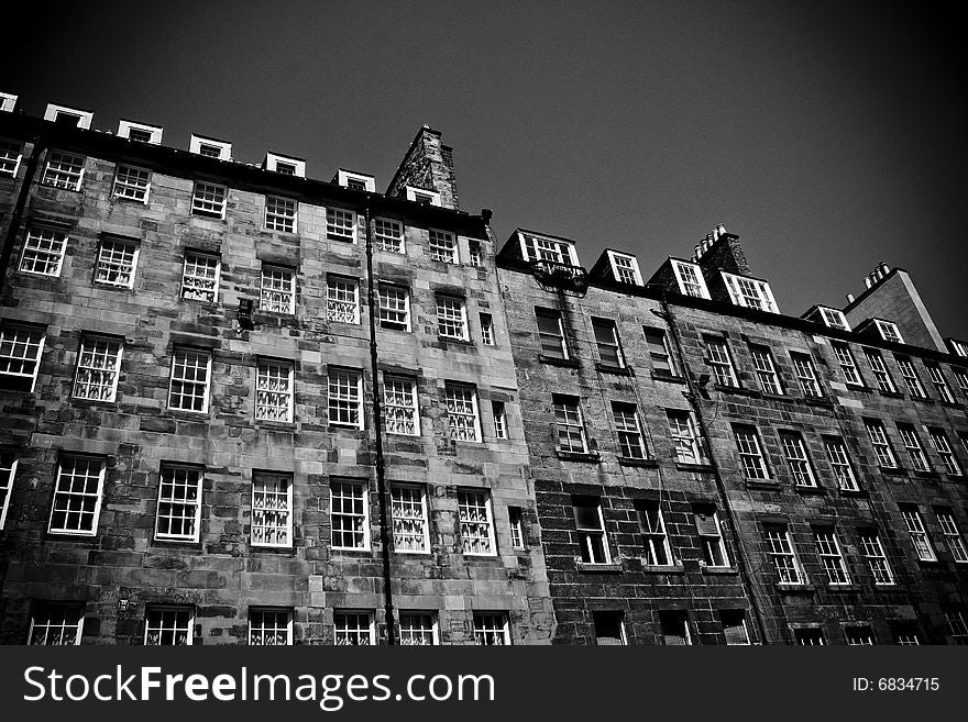 Building fronts in the historic centre of Edinburgh, Scotland. Building fronts in the historic centre of Edinburgh, Scotland.