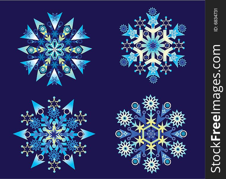 Vector Christmas snowflakes for design