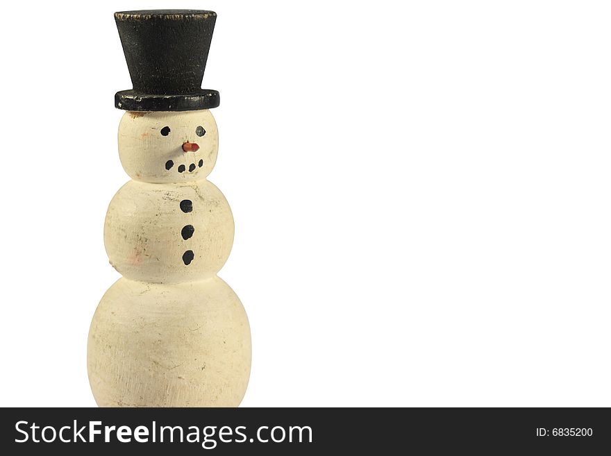 Snow man isolated on white