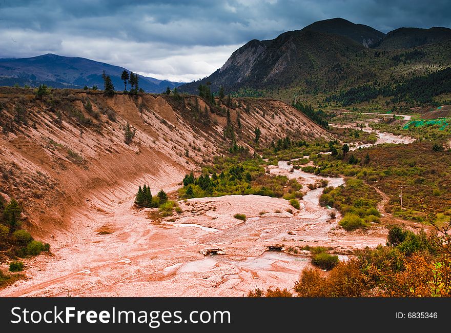This is a picture of a beautiful red valley