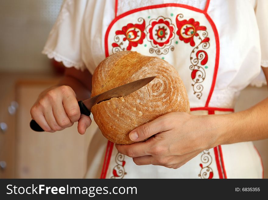 Fresh bread baking home series
