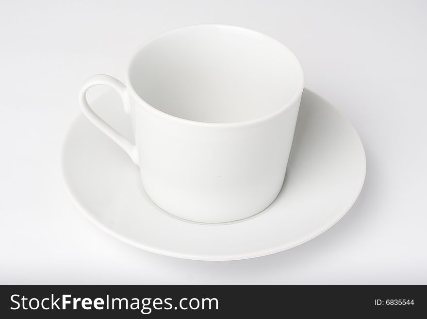 A cup of Espresso coffe isolated over white