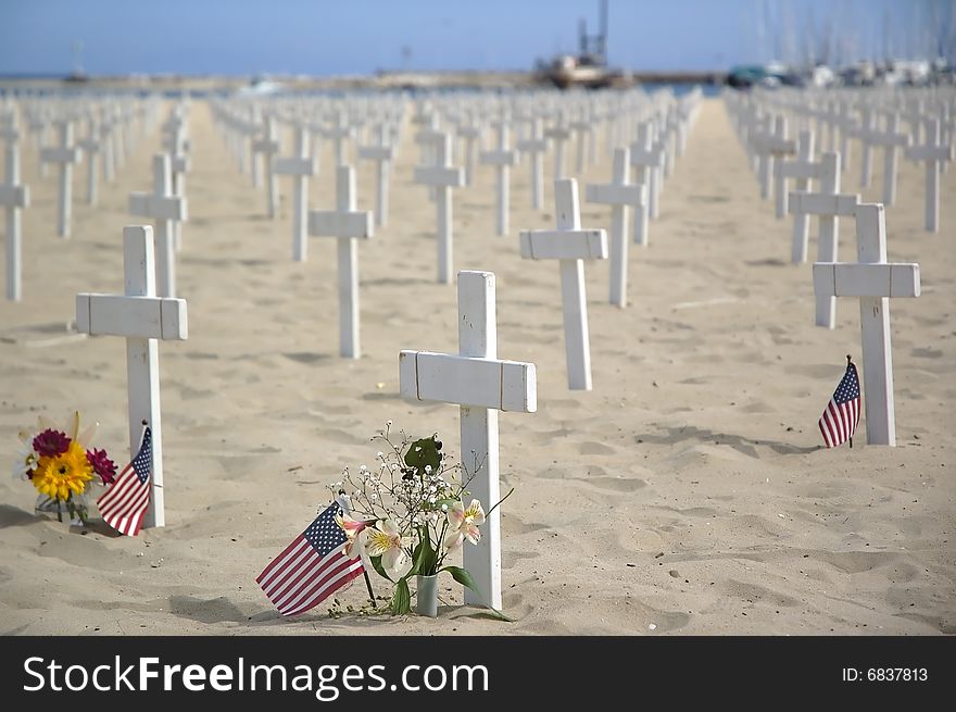 USA memorial day, Santa Monica beach. USA memorial day, Santa Monica beach